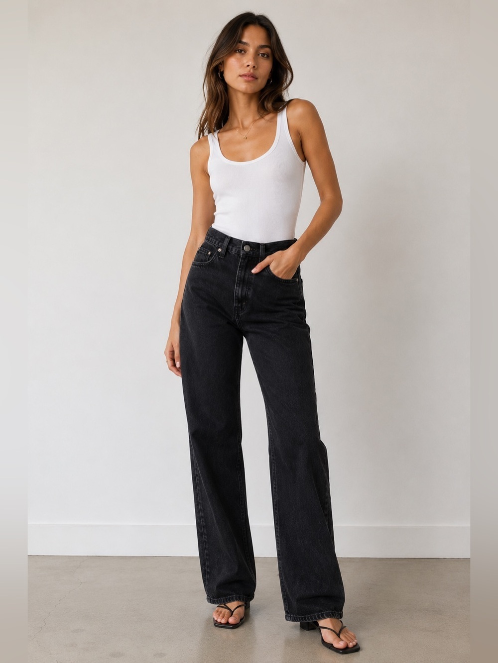 GAP Black Wash 90s Loose High Rise Jeans Size 25